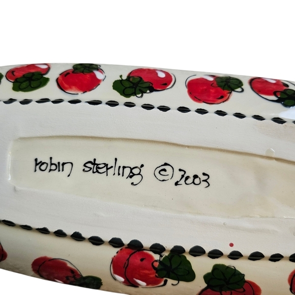 Vintage Robin Young 2003 Colorful Corn Design Rectangular Platter Dish - Picture 4 of 5